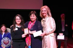 Third place winner Anna Powell, 16, St Marys Neenagh with Mary Harney, Chancellor of University of Limerick and Dr Mary Ryan, University of Limerick, at the Midwest Empowerment and Equality Conference 2019 in University Concert Hall, Limerick on May 1st. Picture: Zoe Conway/ilovelimerick