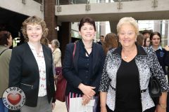 Dr Yvonne O'Keeffe, Northern Trust, with Margaret McKeogh and Eieen McNamee, from Ballina, at the Midwest Empowerment and Equality Conference 2019 in University Concert Hall, Limerick on May 1st. Picture: Zoe Conway/ilovelimerick