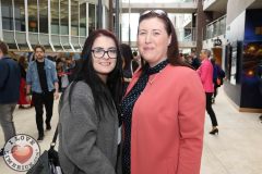 Laura Powell, Neenagh, and teacher Stephanie Mullane from John the Baptist, Hospital at the Midwest Empowerment and Equality Conference 2019 in University Concert Hall, Limerick on May 1st. Picture: Zoe Conway/ilovelimerick